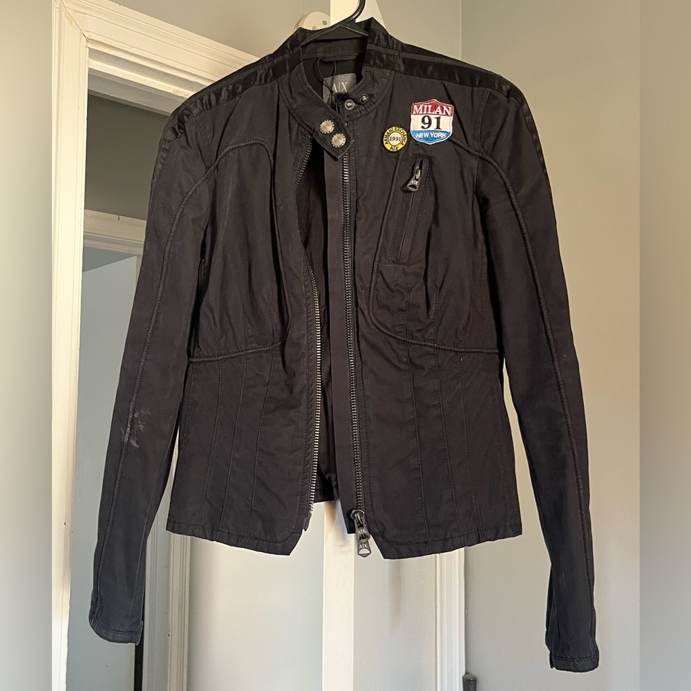 Armani exchange moto jacket